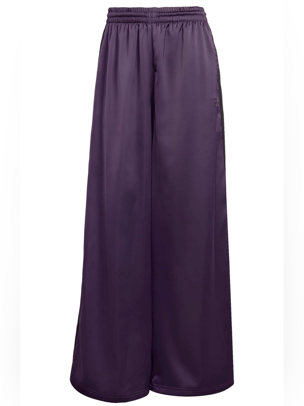 adidas Originals Adicolor Satin Wide Leg Track Pants in Purple - Picture 6 of 7